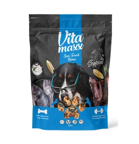 VITA MAXX Mix Bone Dog Treats with Sea Food Flavor 500 gm