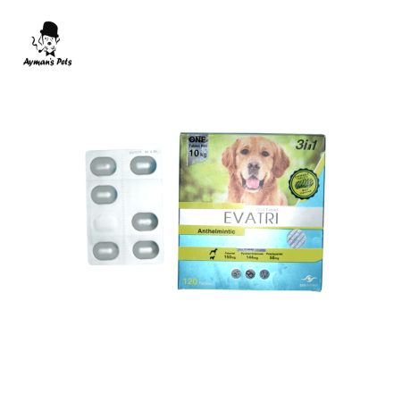 Evatri Dog Anthelmintic (Praziquantel, Pyrantel, Febantel) - Worm Treatment