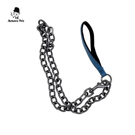 Anti-Chew Chain Dog Leash with Soft Grip Handle - Ultimate Control & Durability
