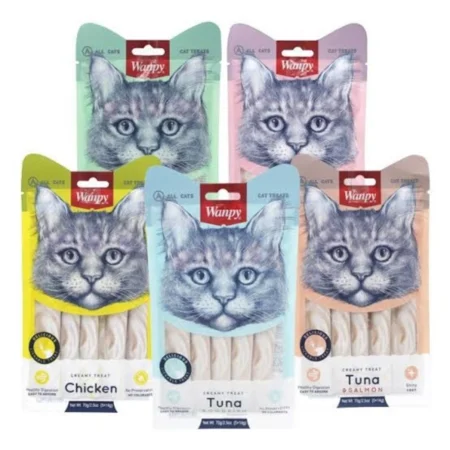 Wanpy Creamy Lickable Treat – with Assorted Flavors for Cats (70g)