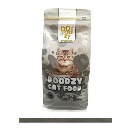 DOODZY Premium Dry Cat Food Bag – Chicken Flavor with No Color Additives