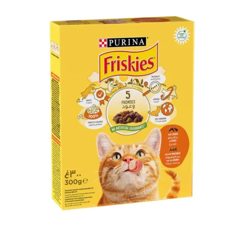 Purina Friskies Adult Dry Cat Food Bag – Chicken and Vegetables Formula