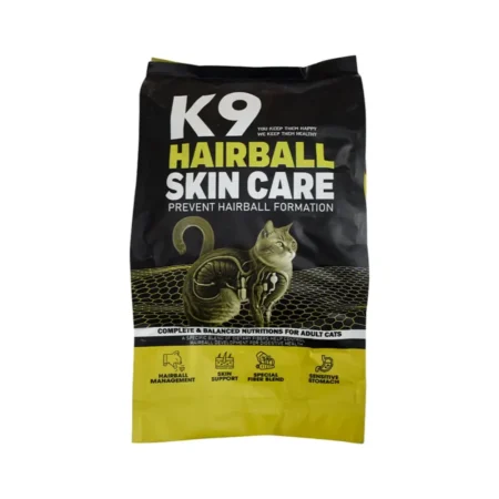 K9 Cats Hairball & Skin Care Dry Food Bag - Digestive and Coat Support