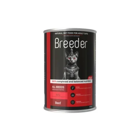 Breeder Complete Pâté Wet Cat Food 400g Can - Beef Flavors