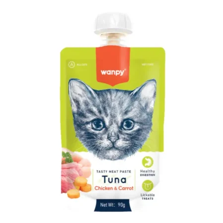 Wanpy Tasty Meat Paste Chicken and Carrot for Kittens 90g Pouch