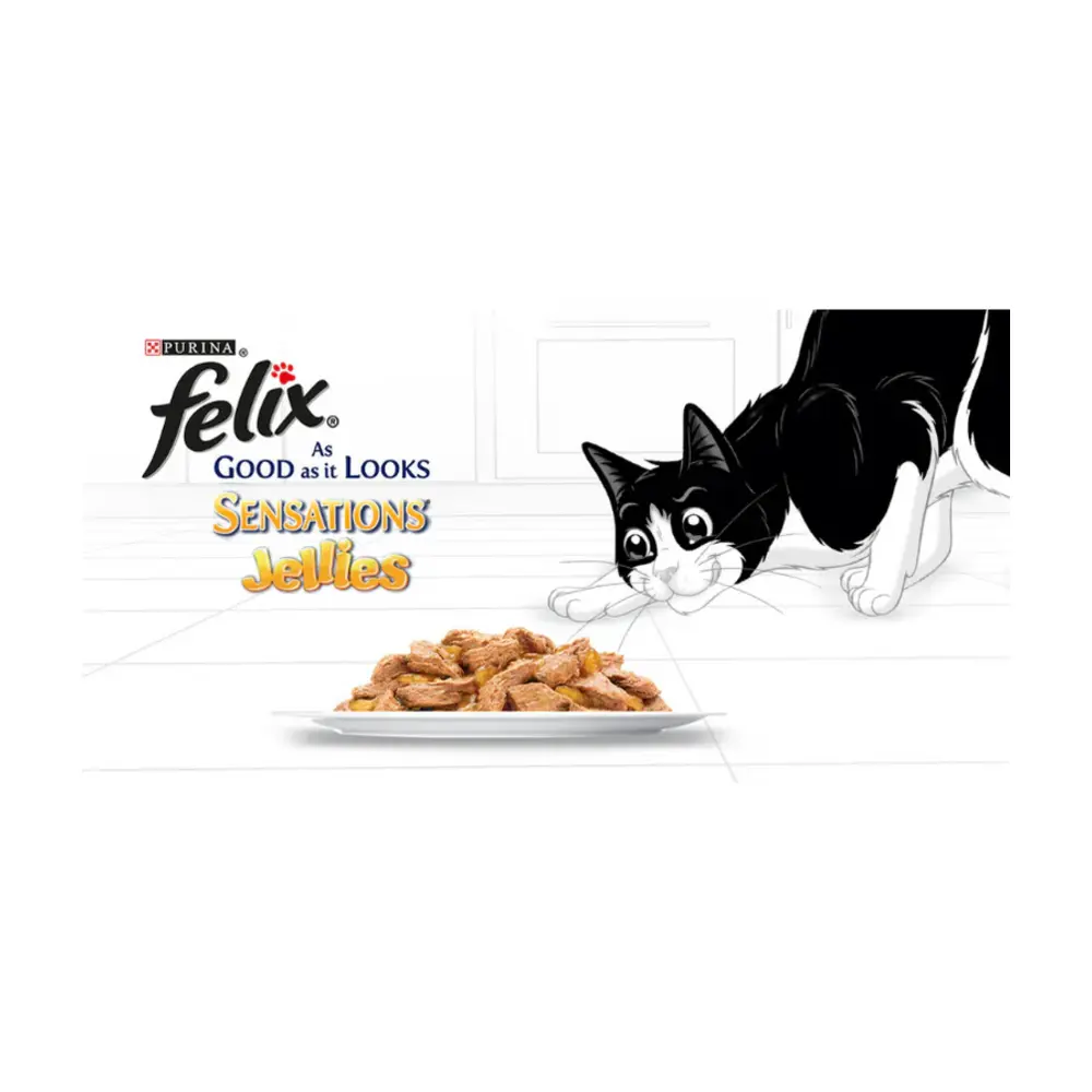 Purina Felix As Good as it Looks Chicken in Jelly 85g Wet Cat Food Pouch Purina Felix As Good as it Looks Chicken in Jelly 85g Wet Cat Food Pouch