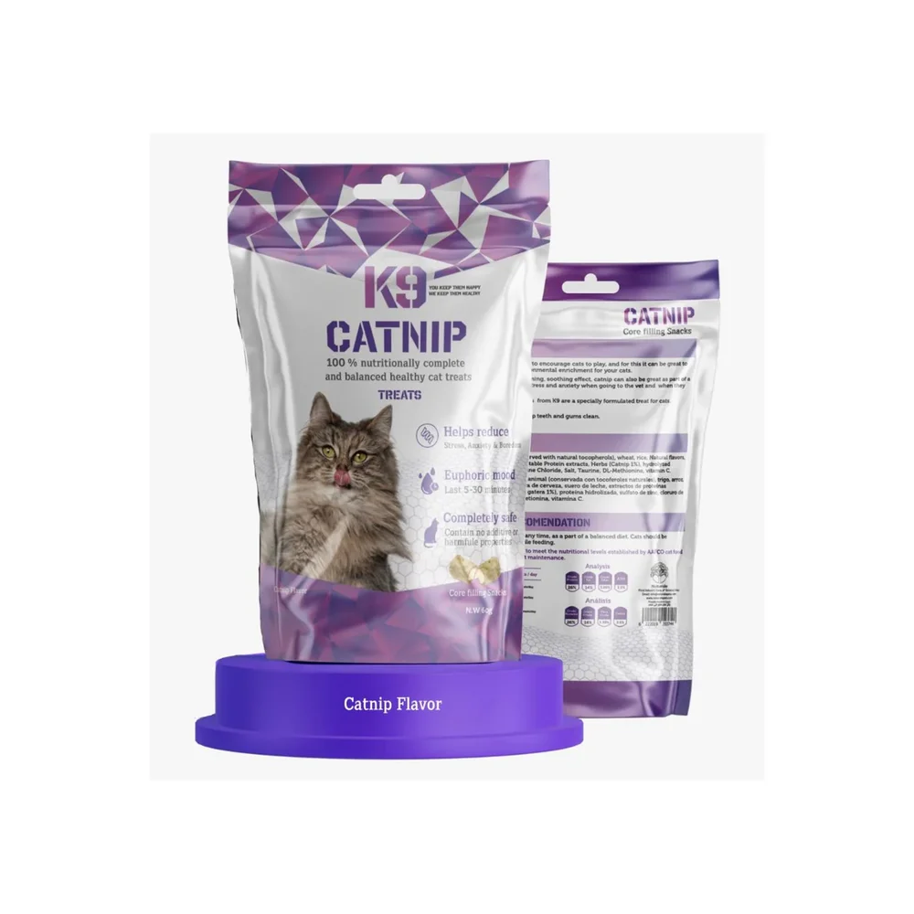K9 Catnip Treats 60g - Skin and Coat Core Filling Snacks K9 Catnip Treats 60g - Skin and Coat Core Filling Snacks