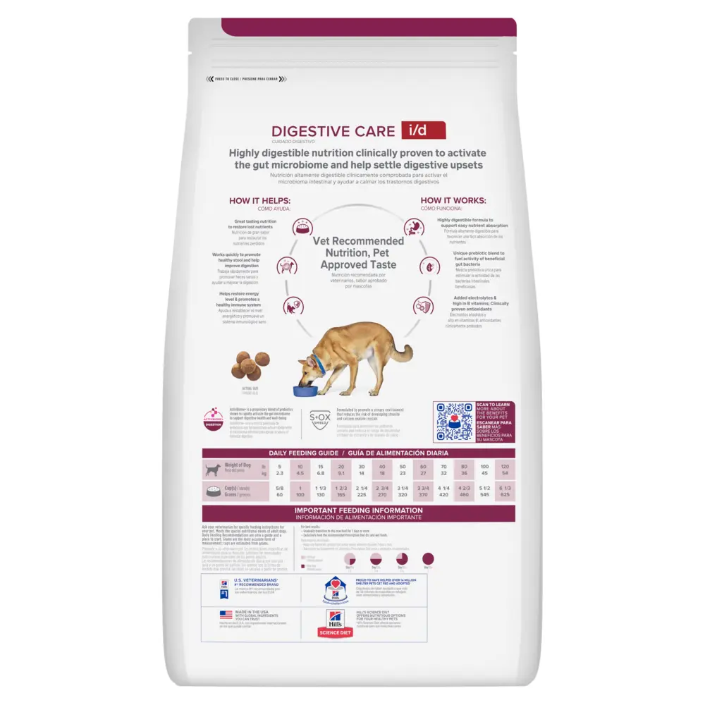 Hill's Prescription Diet i/d Chicken Flavor Dry Dog Food Bag - Gastrointestinal Health Hill's Prescription Diet i/d Chicken Flavor Dry Dog Food Bag - Gastrointestinal Health