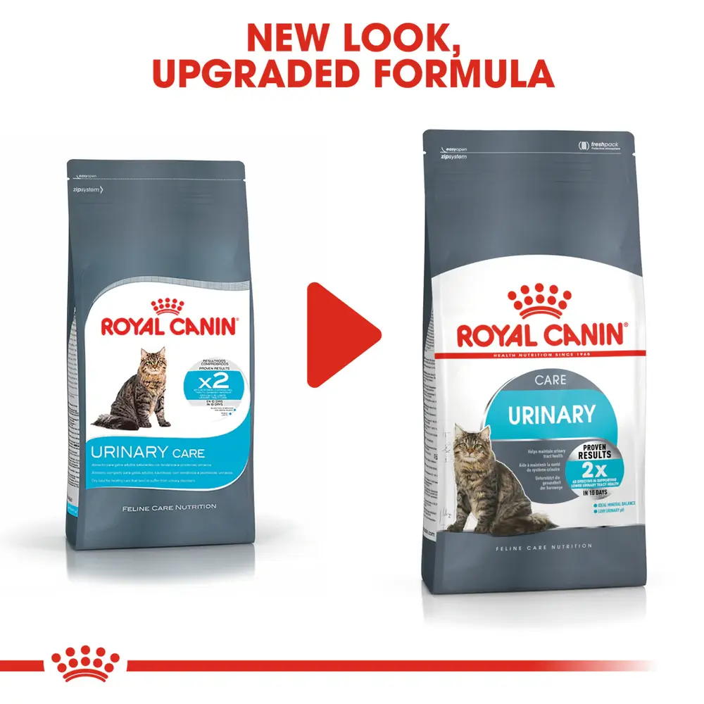 Royal Canin Urinary Care dry cat food bag showing kibble designed for mineral balance and urinary tract maintenance in healthy cats. Royal Canin Urinary Care dry cat food bag showing kibble designed for mineral balance and urinary tract maintenance in healthy cats.