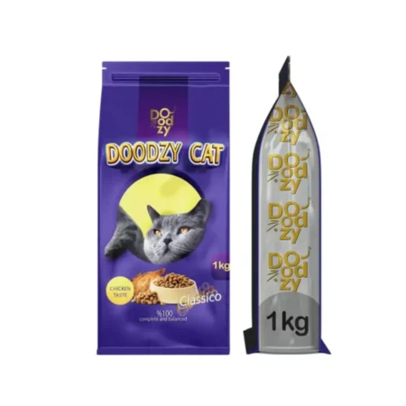 DOODZY CLASSICO Dry Cat Food Chicken Flavor 1kg Bag