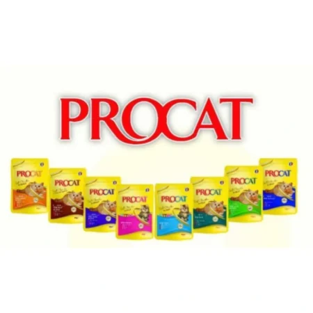 Procat Wet Cat Food in Jelly – 5 Flavors, Pouch (Adult Cats)