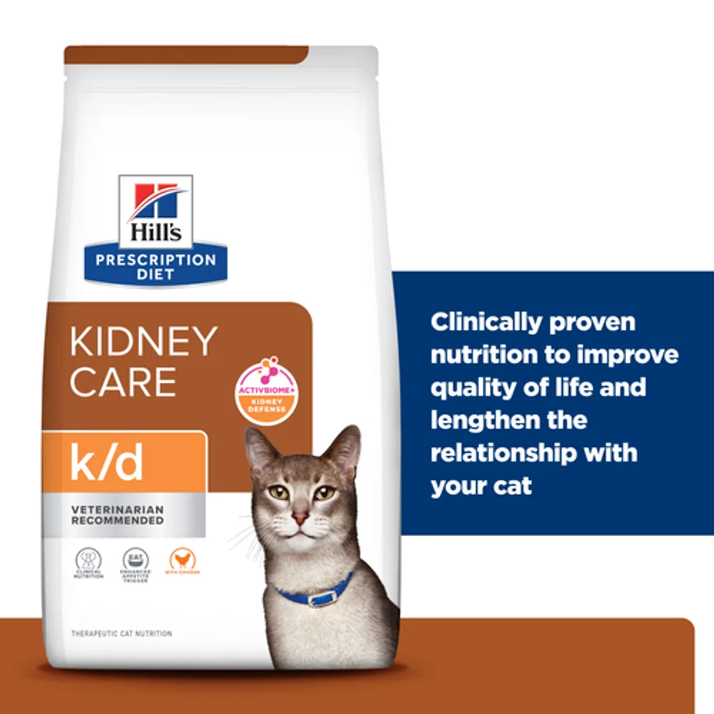 Hill's Prescription Diet k/d with Chicken Dry Cat Food Bag - Kidney Care Hill's Prescription Diet k/d with Chicken Dry Cat Food Bag - Kidney Care