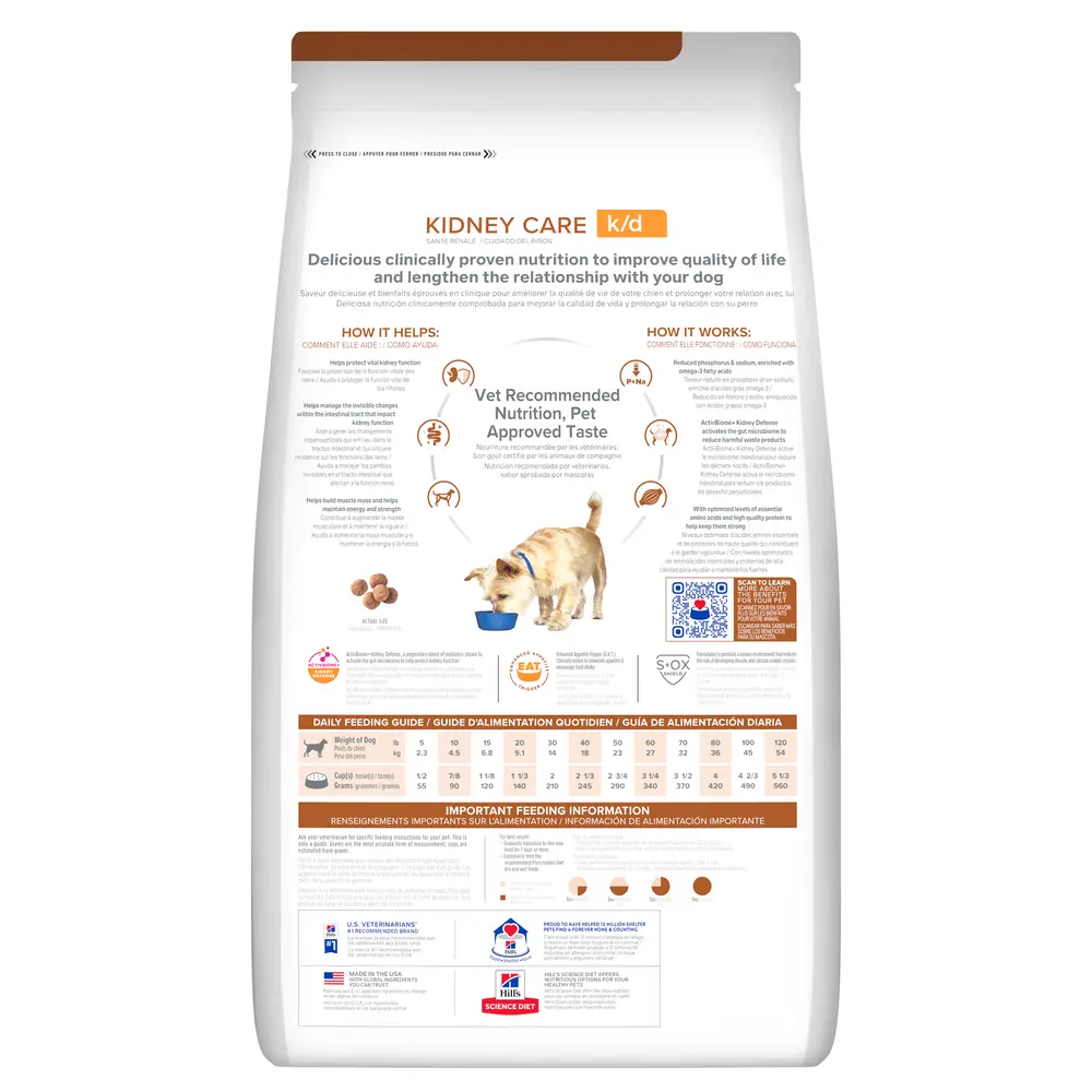 Hill's Prescription Diet k/d with Chicken Dry Dog Food - Renal Kidney Support Hill's Prescription Diet k/d with Chicken Dry Dog Food - Renal Kidney Support
