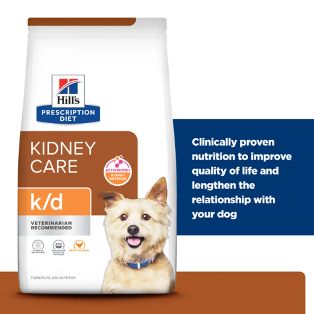 Hill's Prescription Diet k/d with Chicken Dry Dog Food - Renal Kidney Support Hill's Prescription Diet k/d with Chicken Dry Dog Food - Renal Kidney Support