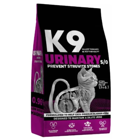K9 Cats Urinary S/O Dry Food Bag - Urinary Tract and Bladder Support