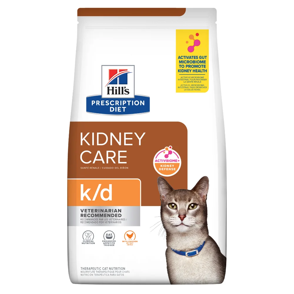Hill's Prescription Diet k/d with Chicken Dry Cat Food Bag - Kidney Care Hill's Prescription Diet k/d with Chicken Dry Cat Food Bag - Kidney Care