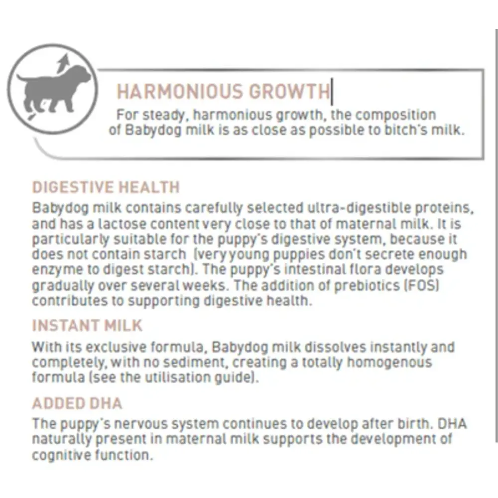 Royal Canin Babydog Milk kit including feeding bottle, teats, and measuring scoop for newborn puppies. Royal Canin Babydog Milk kit including feeding bottle, teats, and measuring scoop for newborn puppies.
